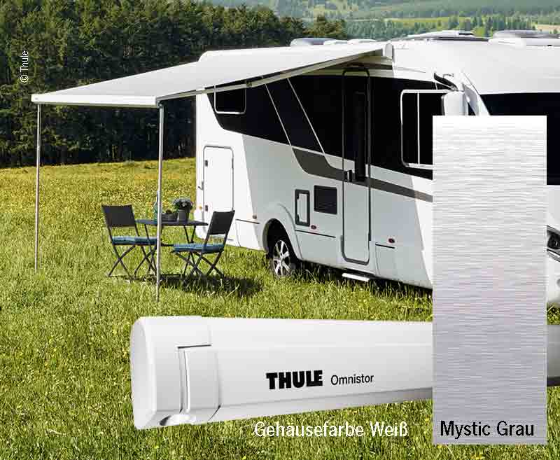Тента Thule Omnistor 5200, 450cm, Mystic Grau, корпус бял