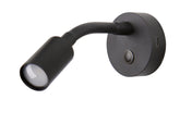 LED-спот с гъвкаво рамо 100mm, черен с USB-C