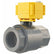 Lilie GrauGELB — electric ball valve with heating, Ø40 mm, 12 V